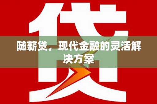 镇安随薪贷，现代金融的灵活解决方案