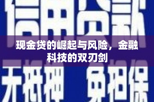 镇安现金贷的崛起与风险，金融科技的双刃剑