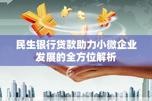 镇安民生银行贷款助力小微企业发展的全方位解析