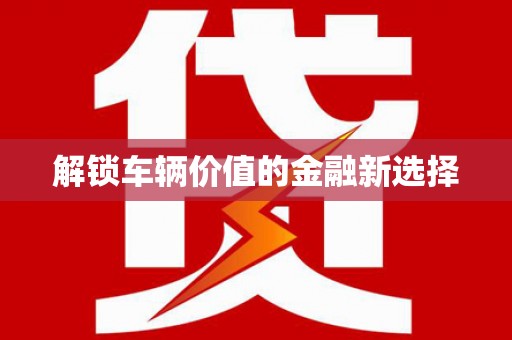 镇安解锁车辆价值的金融新选择