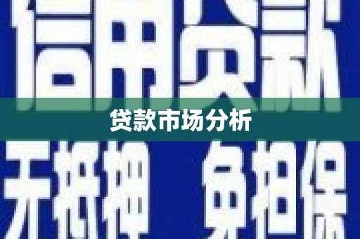 镇安贷款市场分析