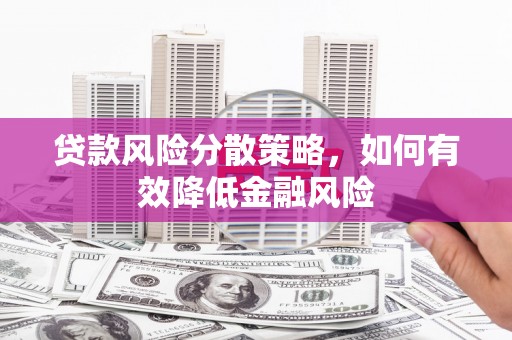 镇安贷款风险分散策略，如何有效降低金融风险