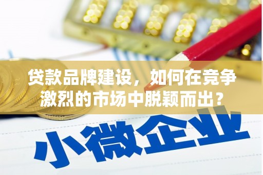 镇安贷款品牌建设，如何在竞争激烈的市场中脱颖而出？