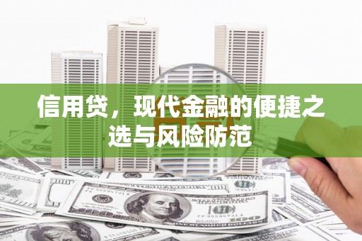 镇安信用贷，现代金融的便捷之选与风险防范