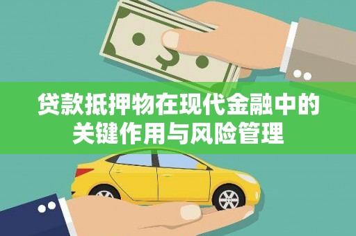 镇安贷款抵押物在现代金融中的关键作用与风险管理
