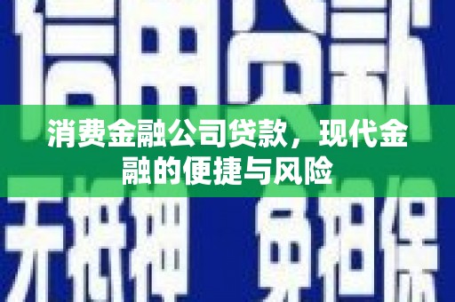 镇安消费金融公司贷款，现代金融的便捷与风险